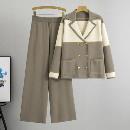 Blazer Silhouette Knitted Set – FIORENE