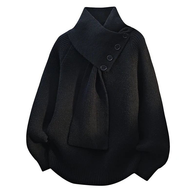 Seraphine Wrap Collar Sweater – FIORENE