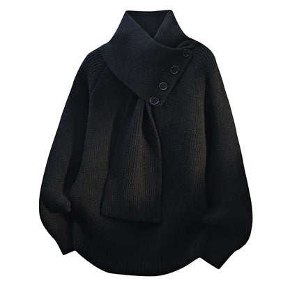 Seraphine Wrap Collar Sweater – FIORENE