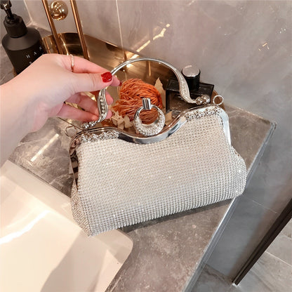 Moonlight Crystal Frame Clutch – FIORENE