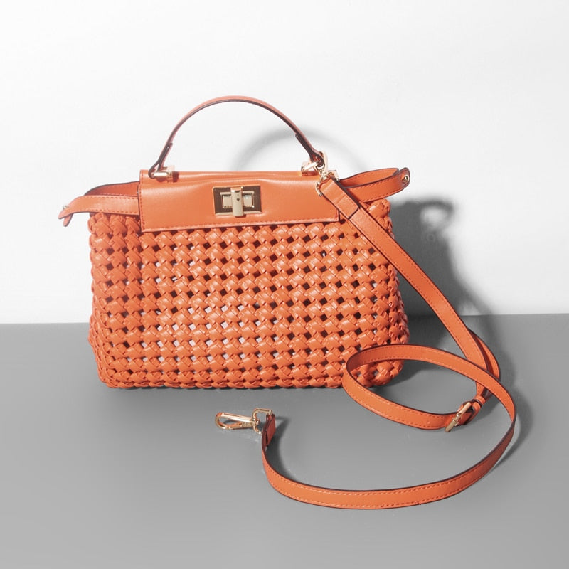 Verdant Muse Woven Handbag – FIORENE