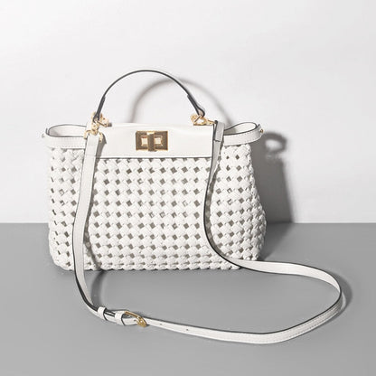Verdant Muse Woven Handbag – FIORENE