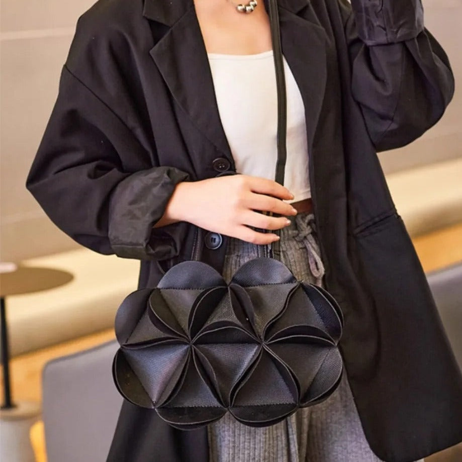 Crimson Bloom Origami Handbag – FIORENE