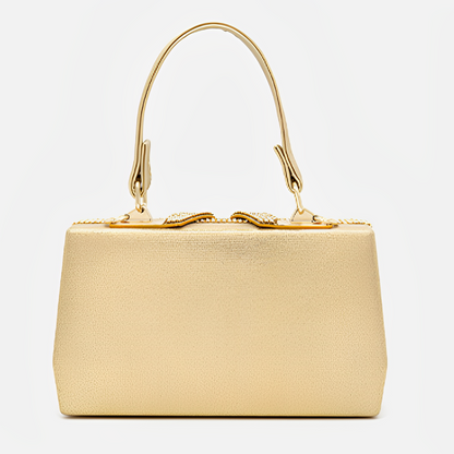 Golden Lock Radiance Clutch – FIORENE