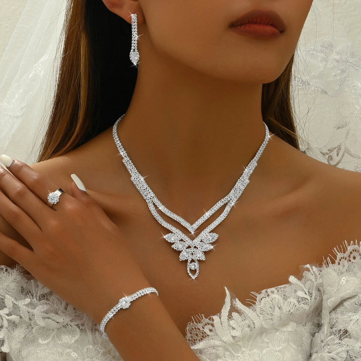 Bridal Crystal Set – FIORENE