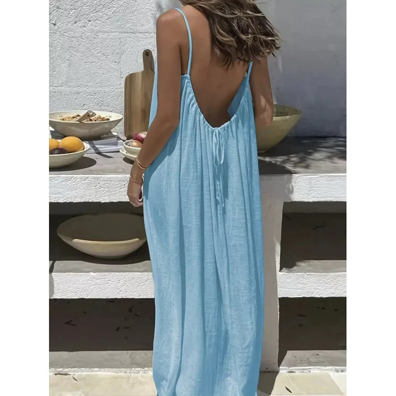 Midnight Honeymoon Backless Dress – FIORENE