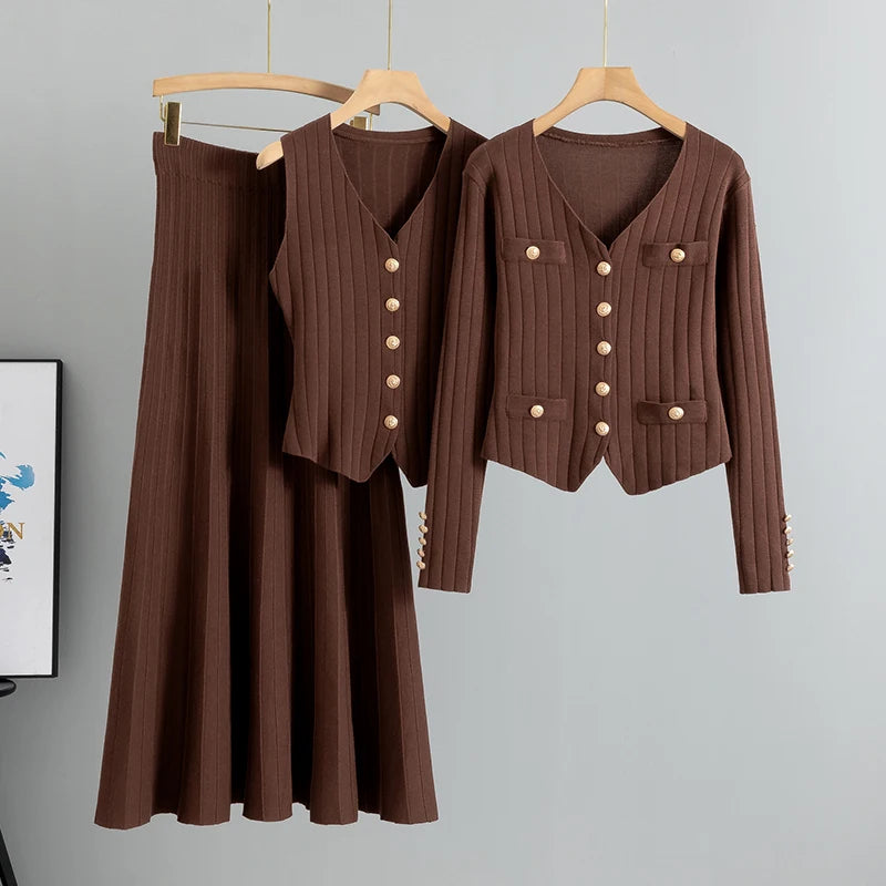 Precise Flared Skirt Set – FIORENE