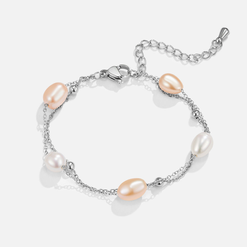 Ocean Pearl Double Strand Bracelet – FIORENE