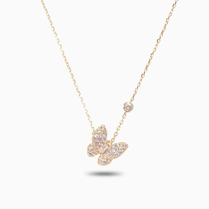 Aurielle Crystal Butterfly Necklace – FIORENE