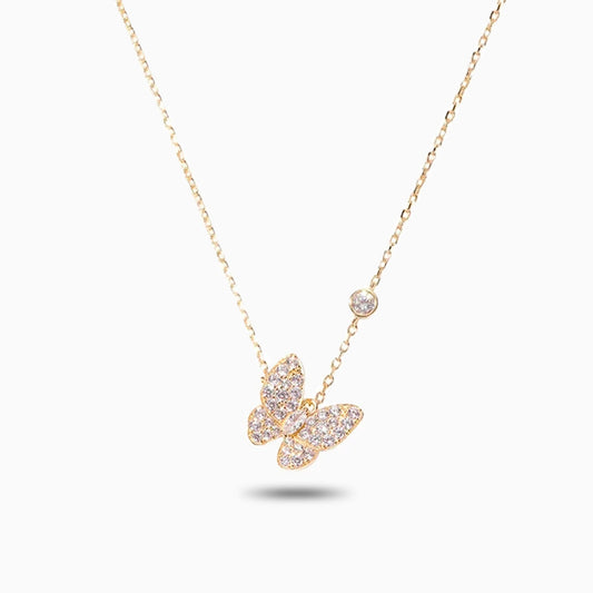 Aurielle Crystal Butterfly Necklace – FIORENE