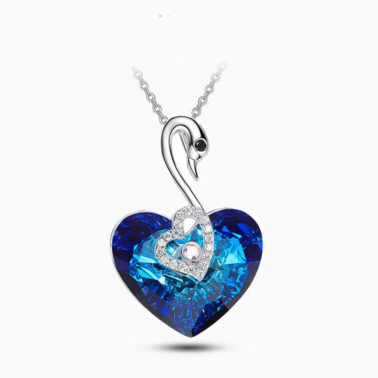Swanlake Crystal Heart Pendant – FIORENE