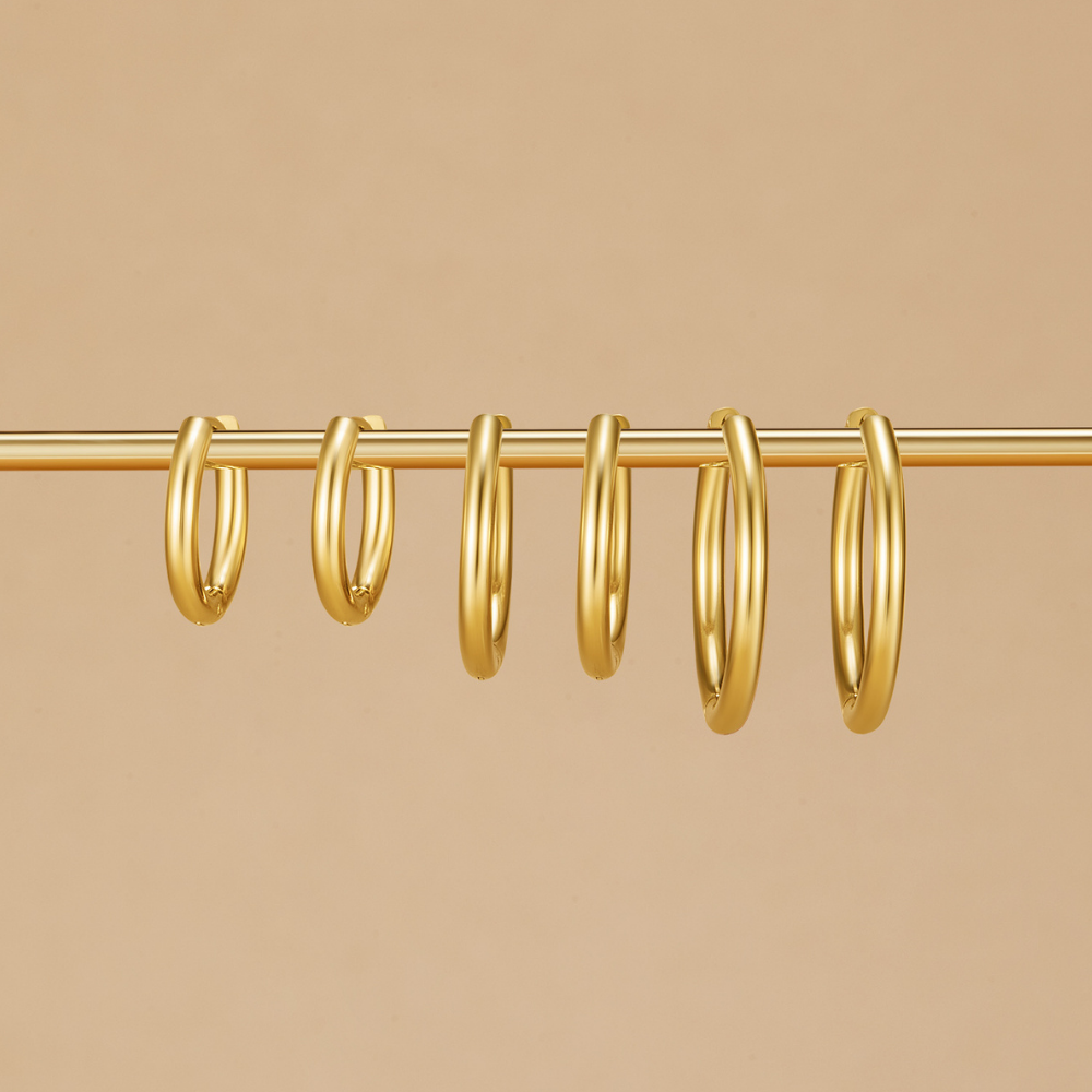 Gilded Essential Hoop Earrings – FIORENE