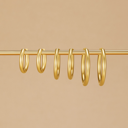 Gilded Essential Hoop Earrings – FIORENE