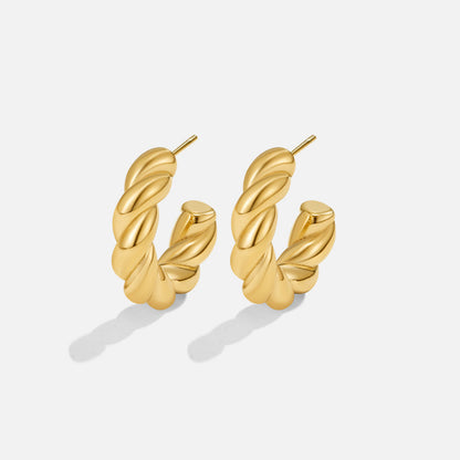 Noble Spiral Flare Earrings – FIORENE