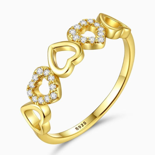 Golden Affetto Heart Band – FIORENE