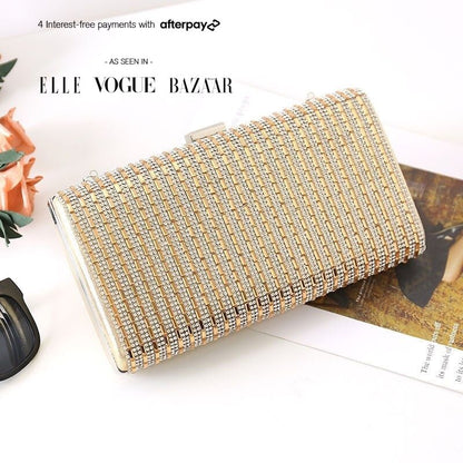 Elira Golden Stripes Clutch – FIORENE