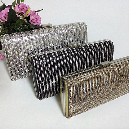 Elira Golden Stripes Clutch – FIORENE