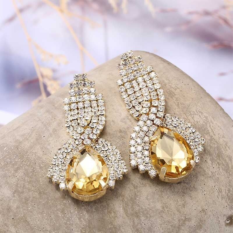 Golden Elegance Teardrop Earrings - FIORENE
