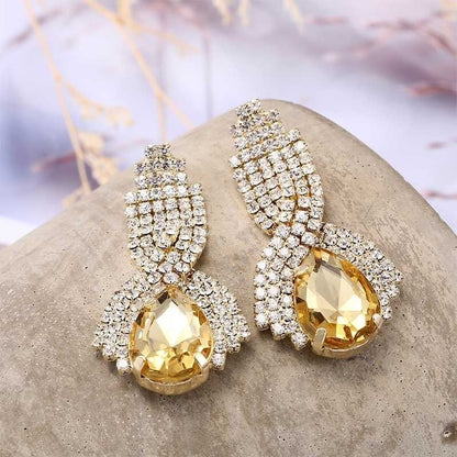 Golden Elegance Teardrop Earrings - FIORENE