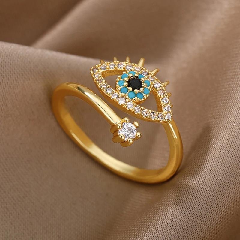 Evil Eye Radiance Ring – FIORENE