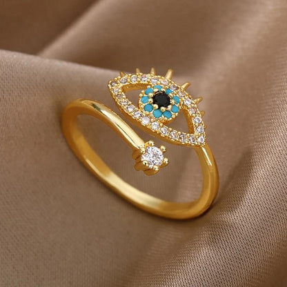 Evil Eye Radiance Ring – FIORENE