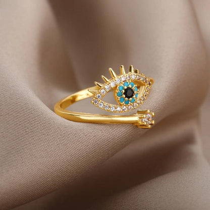 Evil Eye Radiance Ring – FIORENE