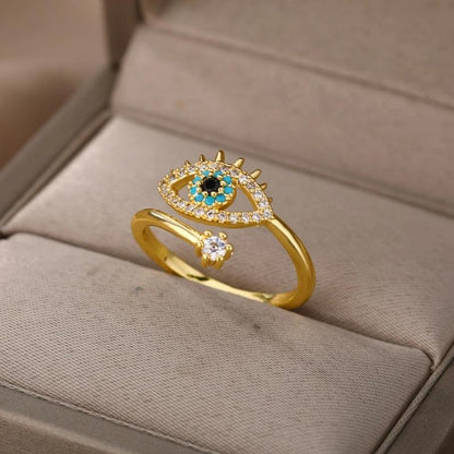 Evil Eye Radiance Ring – FIORENE
