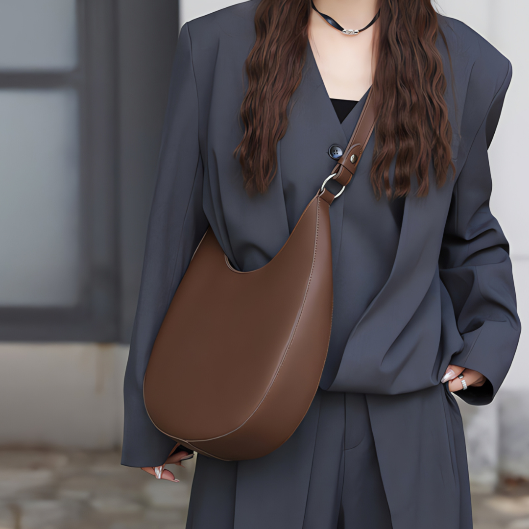 Sophisticated Brown Shoulder Bag - FIORENE