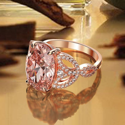Rosabella Oval Halo Ring – FIORENE