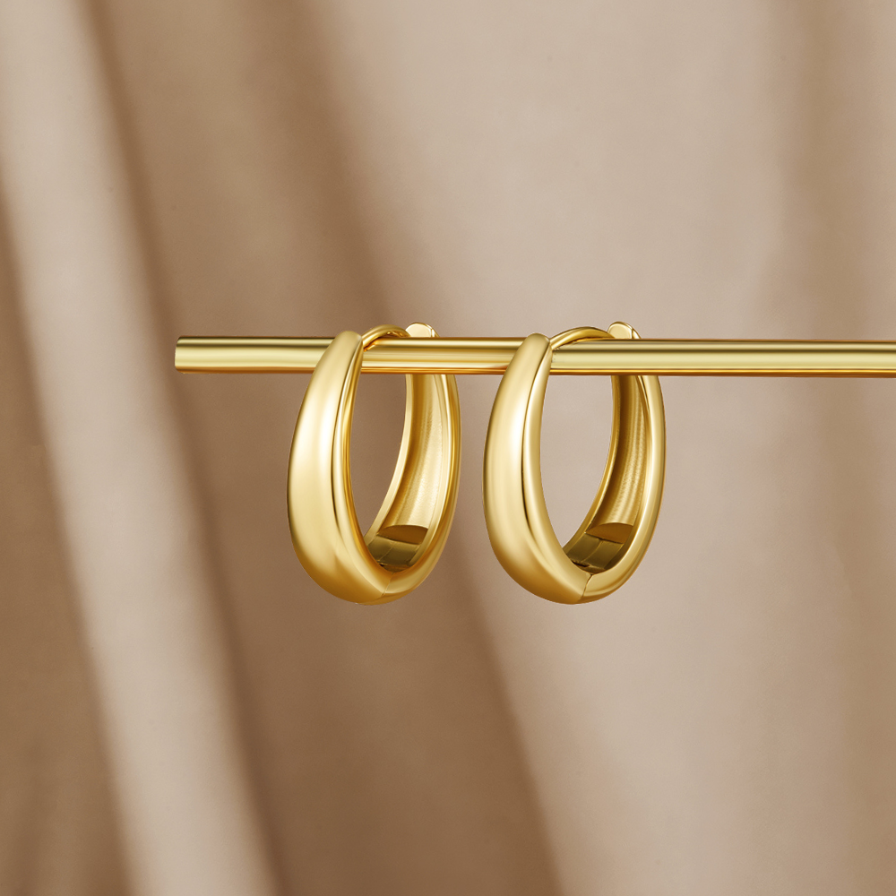 Stellar Architectural Golden Earrings – FIORENE