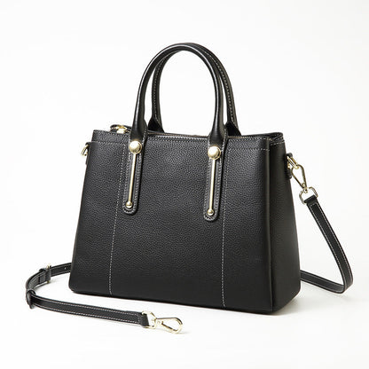 Noir Elegance Structured Tote Bag – FIORENE