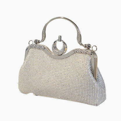 Moonlight Crystal Frame Clutch – FIORENE