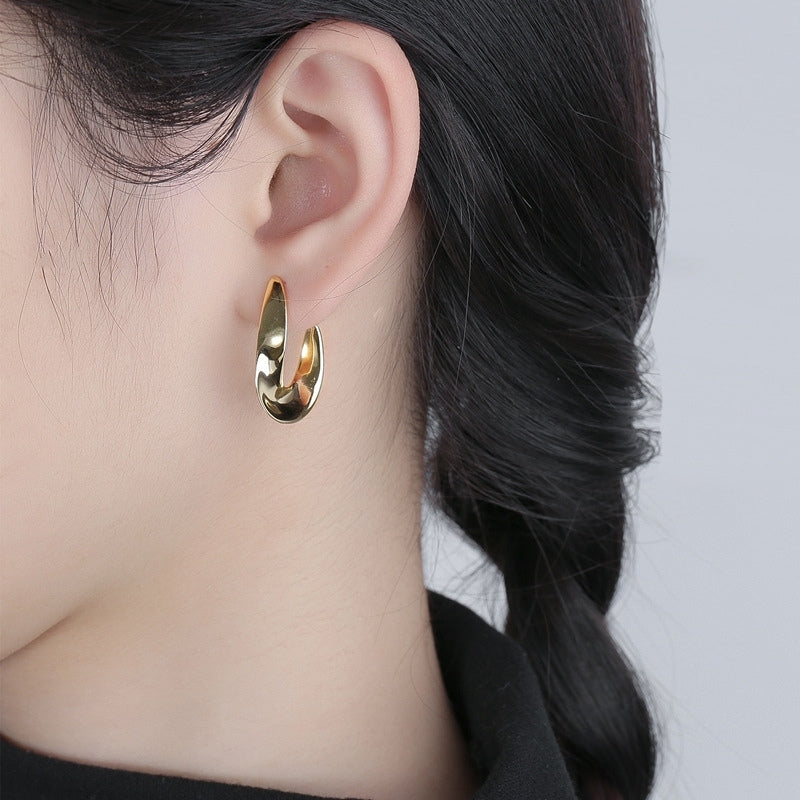 Luce Contour Hoop Earrings – FIORENE