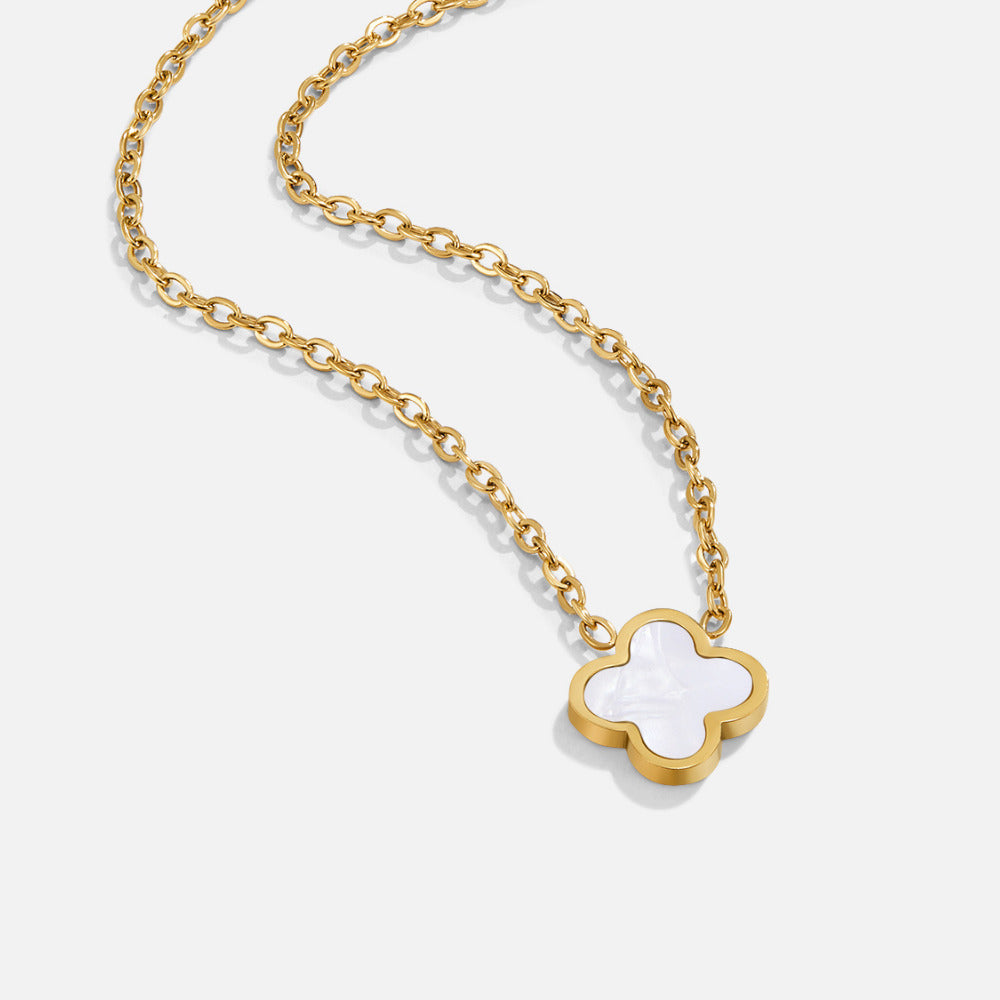 Stellar Metallic Clover Necklace – FIORENE