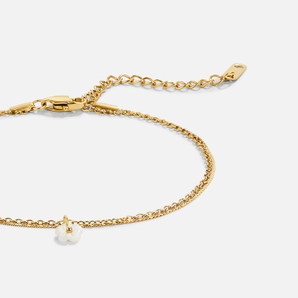 Elite Minimalist Bloom Anklet – FIORENE