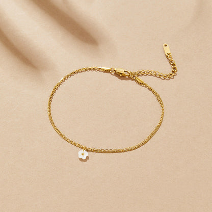 Elite Minimalist Bloom Anklet – FIORENE