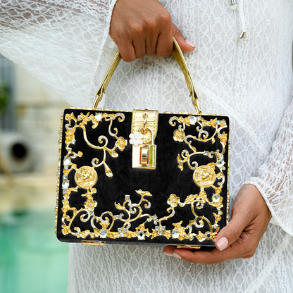 Aqua Baroque Bloom Handbag – FIORENE