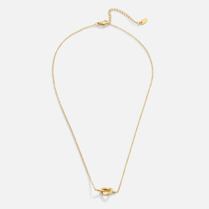 Golden Sculptural Tie Pendant – FIORENE