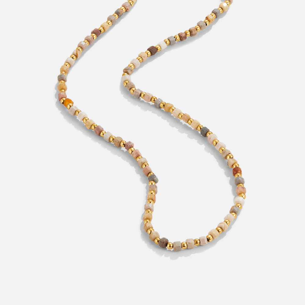 Radiant Jasper Bead Necklace – FIORENE