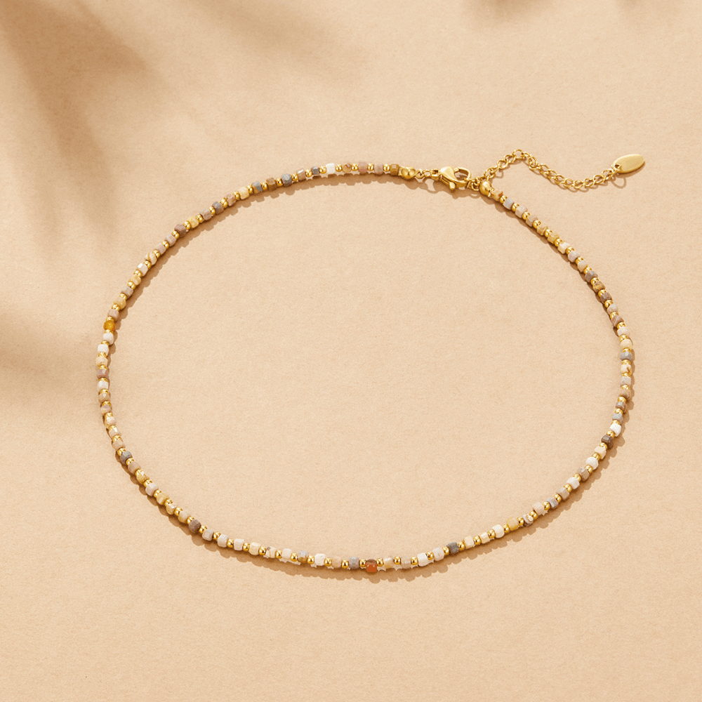 Radiant Jasper Bead Necklace – FIORENE