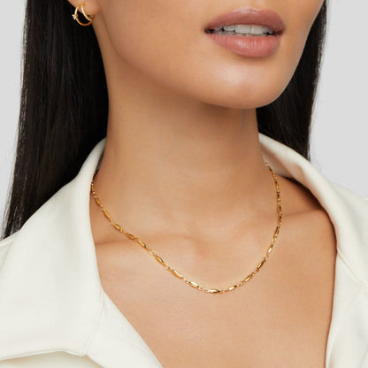 Gilded Marquise-Link Necklace – FIORENE
