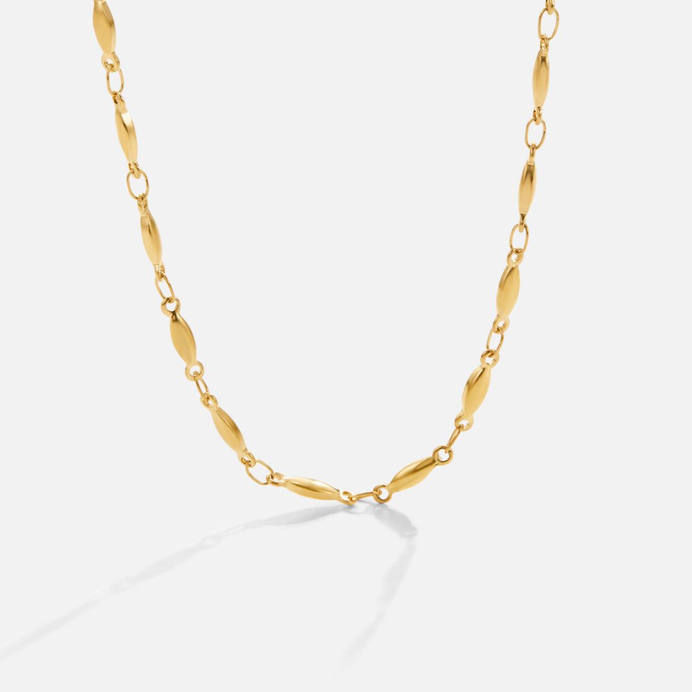 Gilded Marquise-Link Necklace – FIORENE