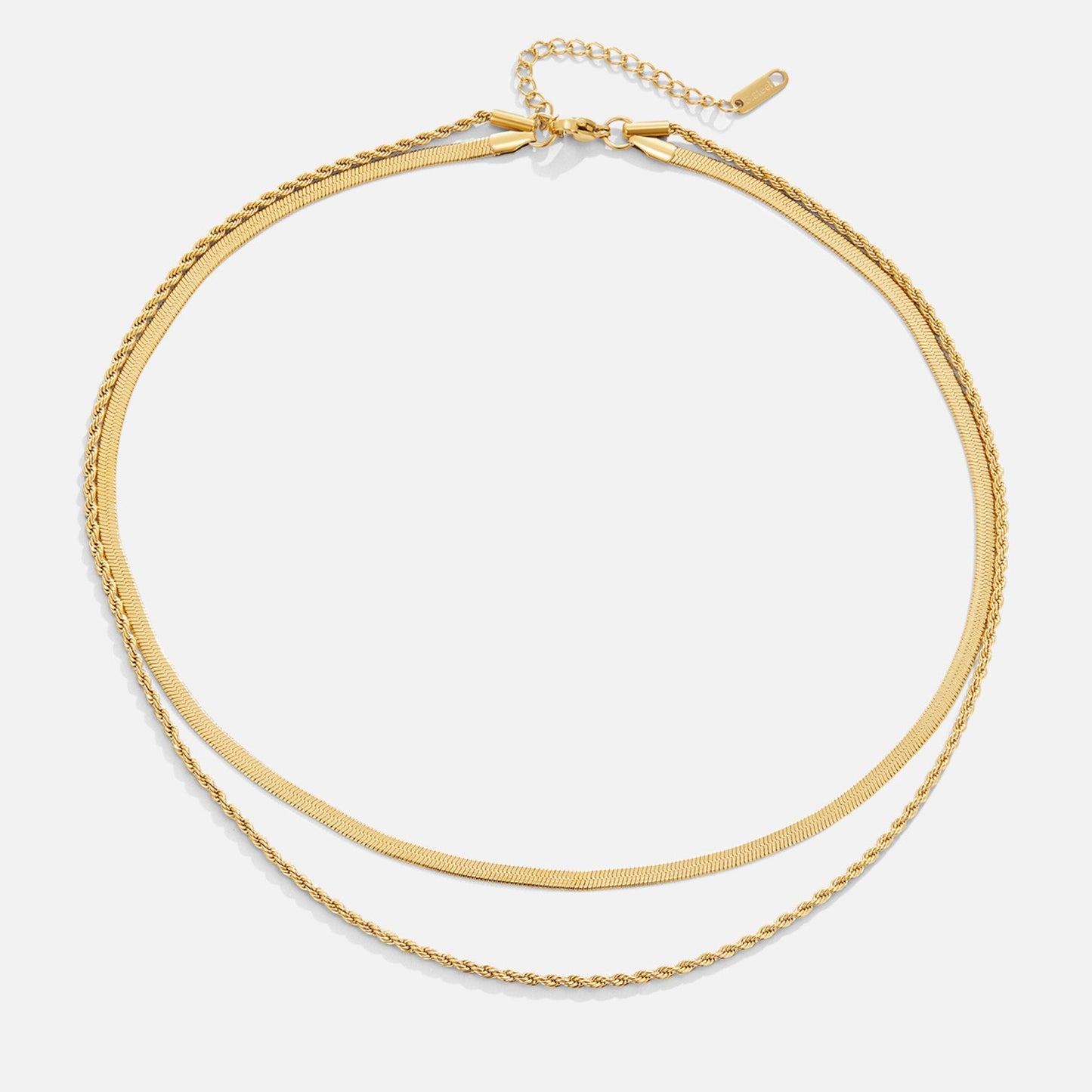 Dual-Strand Golden Twisted Mesh Chain – FIORENE
