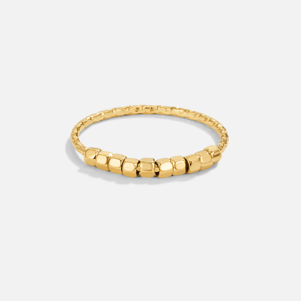 Geometric Cube Dainty Ring – FIORENE