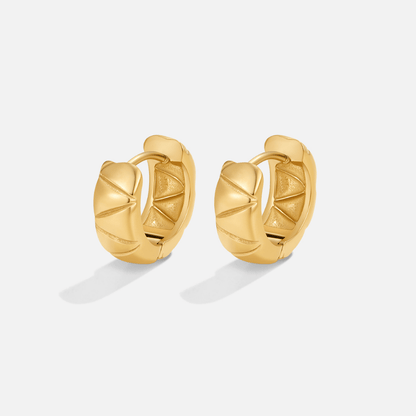 Quilted Texture Gold Earring – FIORENE