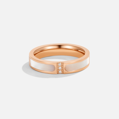 Radiant Rose Inlay Ring – FIORENE