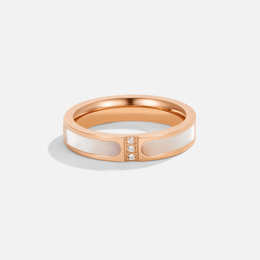 Radiant Rose Inlay Ring – FIORENE