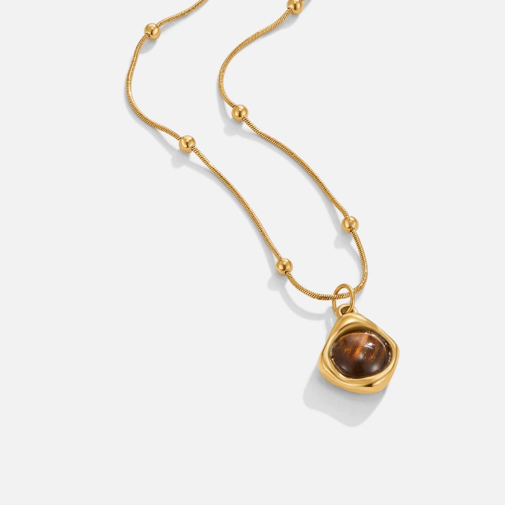 Gilded Amber Orbit Necklace – FIORENE