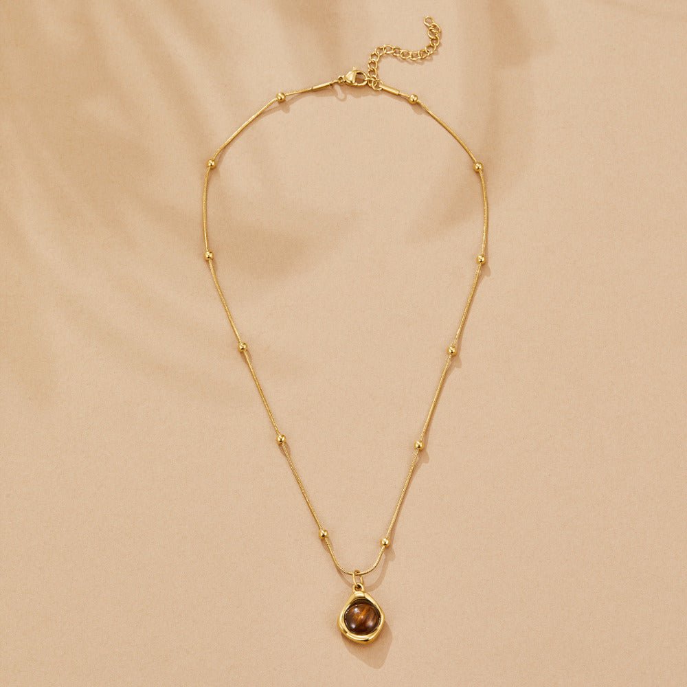 Gilded Amber Orbit Necklace – FIORENE