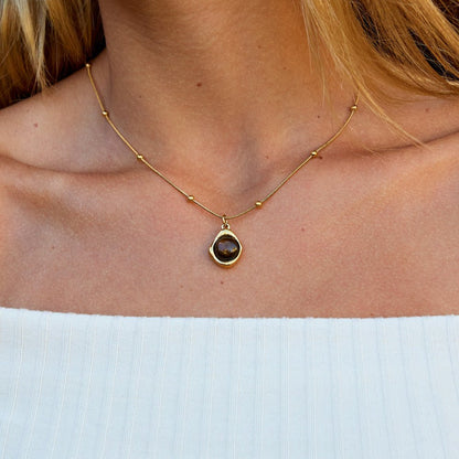 Gilded Amber Orbit Necklace – FIORENE